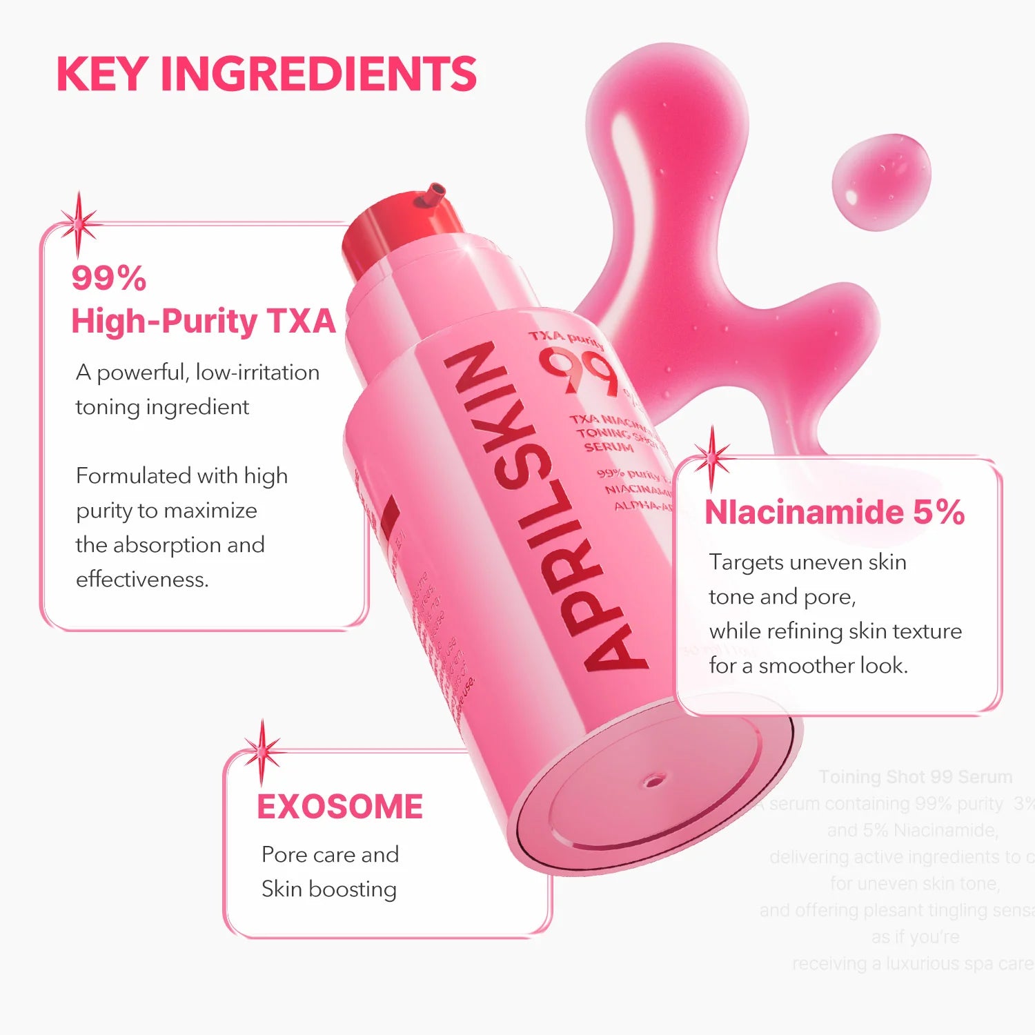 Aprilskin TXA Purity 99% Serum — Brightening & Spot-Correcting Serum for Clear, Even Skin