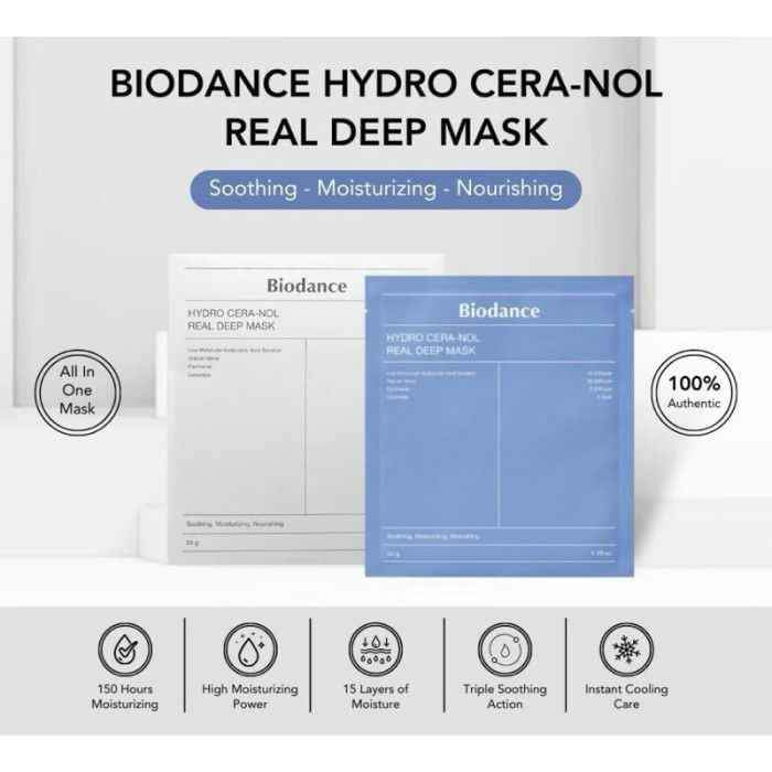 Biodance Hydro Cera-nol Real Deep Mask — Soothing & Barrier-Repair Hydrogel Mask