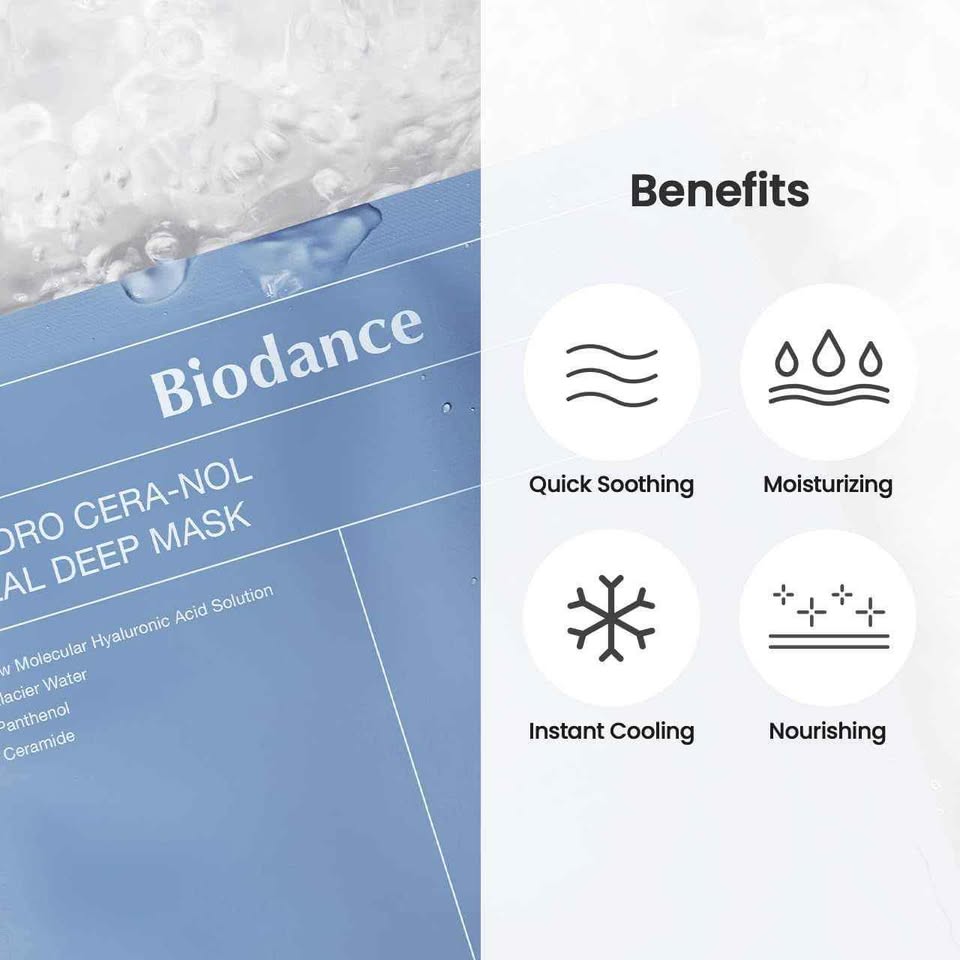 Biodance Hydro Cera-nol Real Deep Mask — Soothing & Barrier-Repair Hydrogel Mask