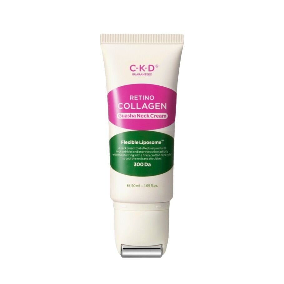 C-K-D Retino Collagen Guasha Neck Cream — Firming & Anti-Wrinkle Neck Treatment with Massager