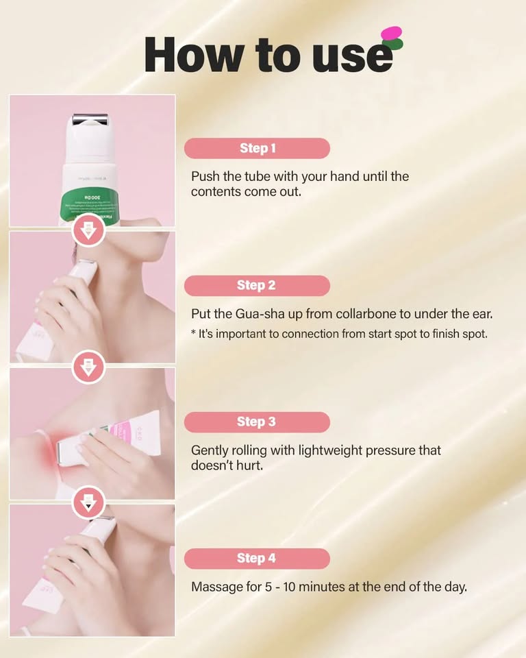 C-K-D Retino Collagen Guasha Neck Cream — Firming & Anti-Wrinkle Neck Treatment with Massager