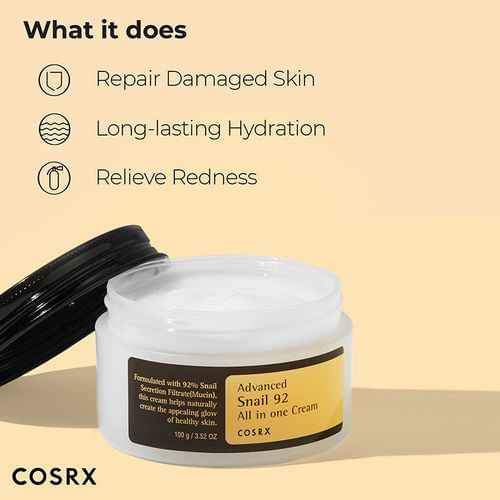 COSRX Advanced Snail 92 All in One Cream — Multi-Purpose Repair & Hydration Cream