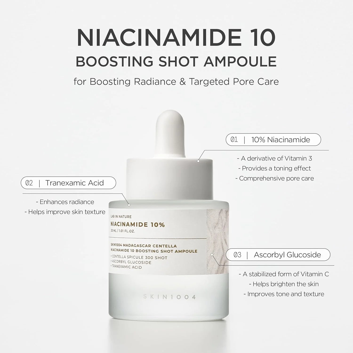 Centalla Niacinamide 10% Boosting Shot Ampoule — Brightening & Pore-Refining Serum