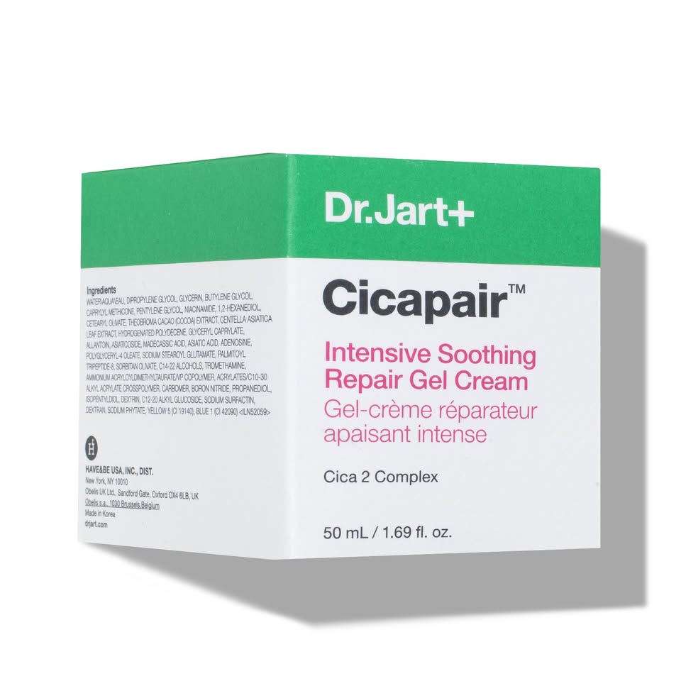 Dr. Jart+ Cicapair Intensive Soothing Repair Gel Cream — Cica 2 Complex Calming & Barrier Recovery Treatment
