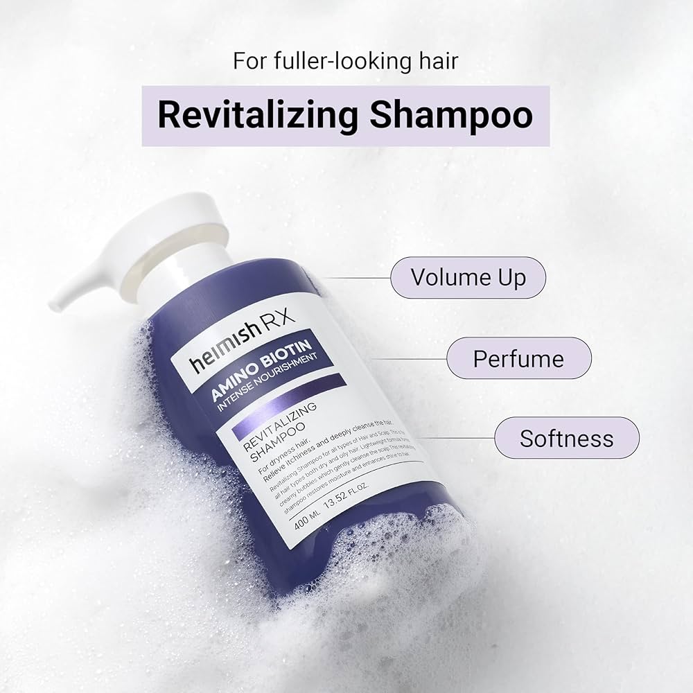 heimish RX Amino Biotin Revitalizing Shampoo — Intensive Nourishment for Dryness, Scalp Issues & Lifeless Hair