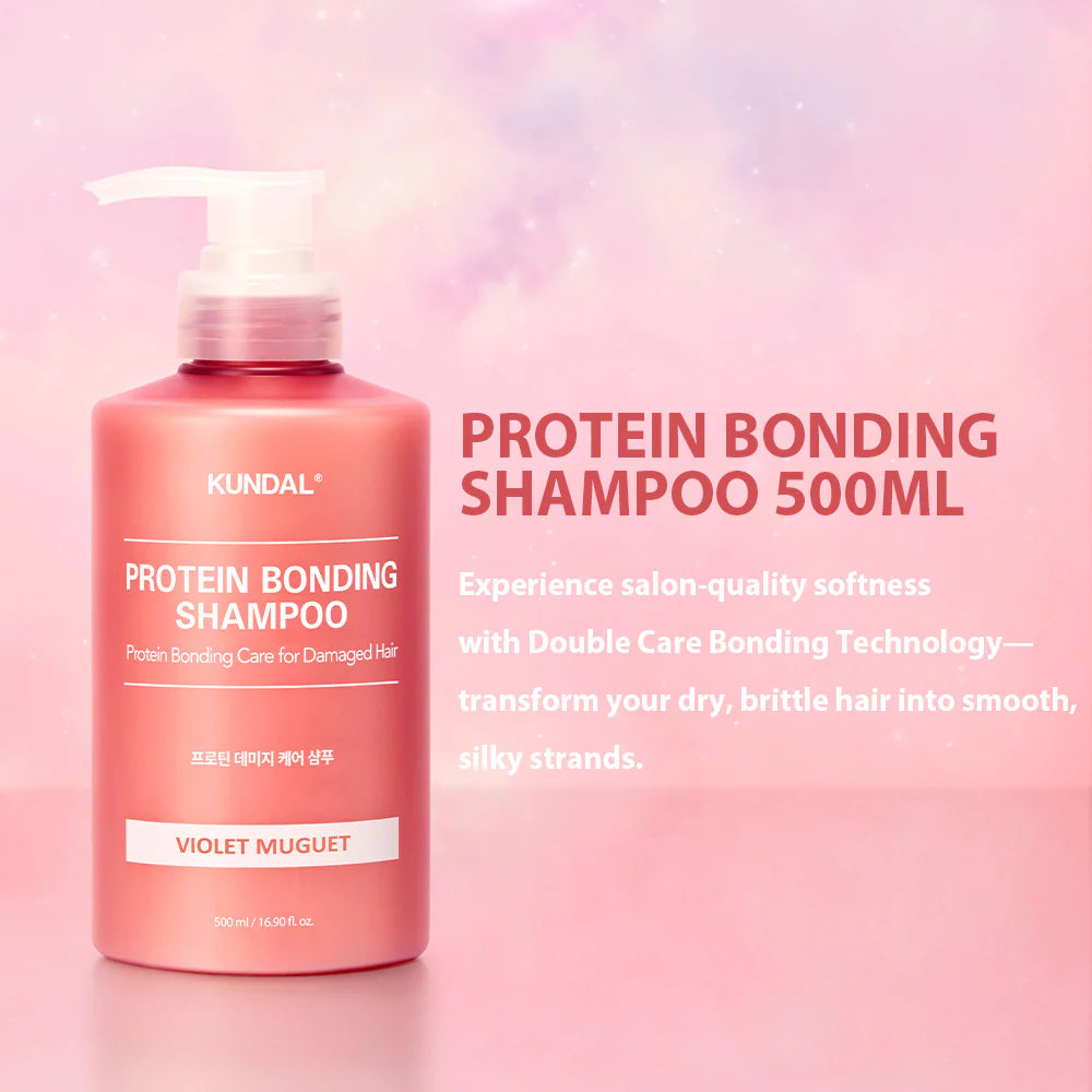 KUNDAL Protein Bonding Shampoo — Violet Muguet Hair Repair & Strengthening Treatment