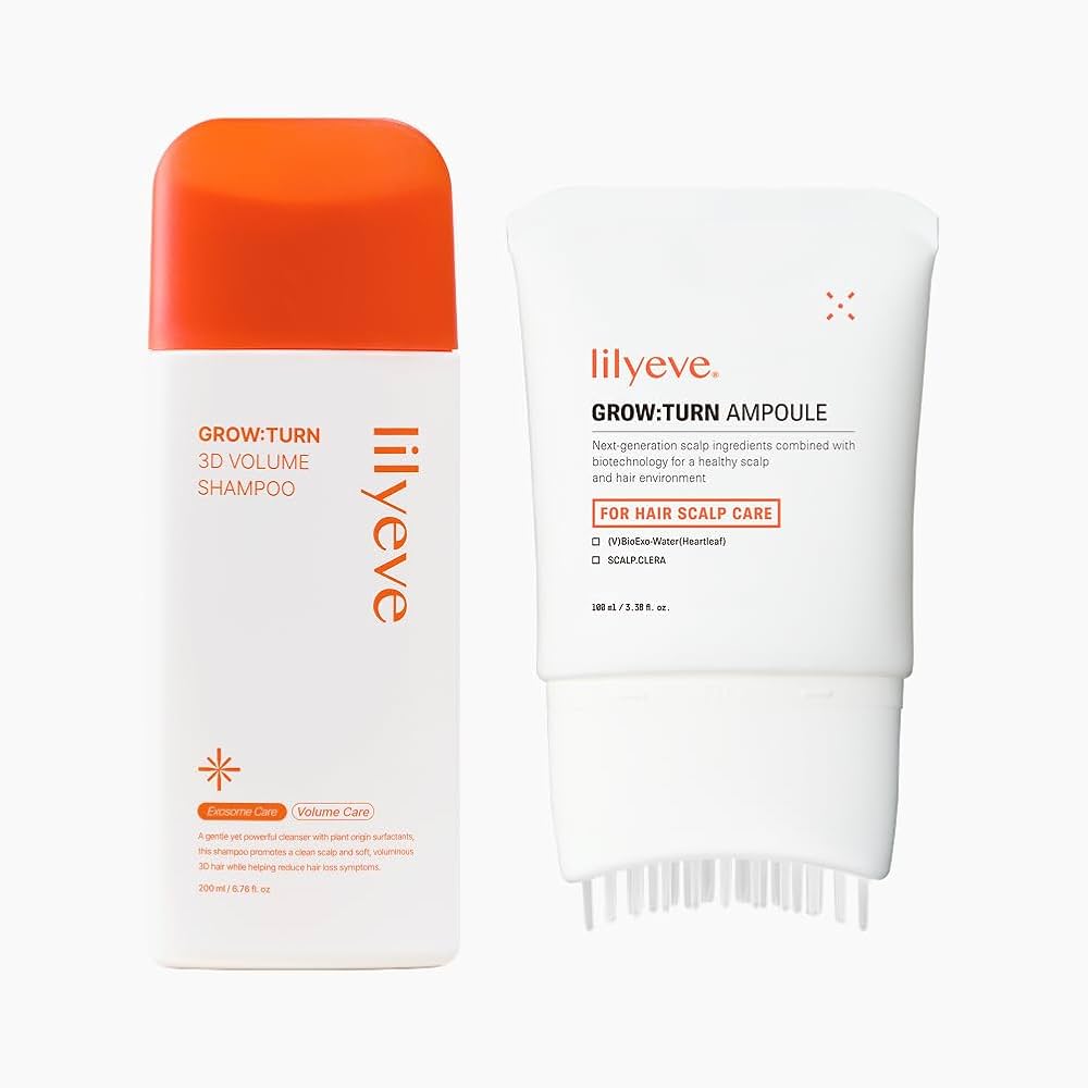 Lilyeve Grow:Turn 3D Volume Shampoo & Grow:Turn Ampoule — Hair Growth & Scalp Care Duo