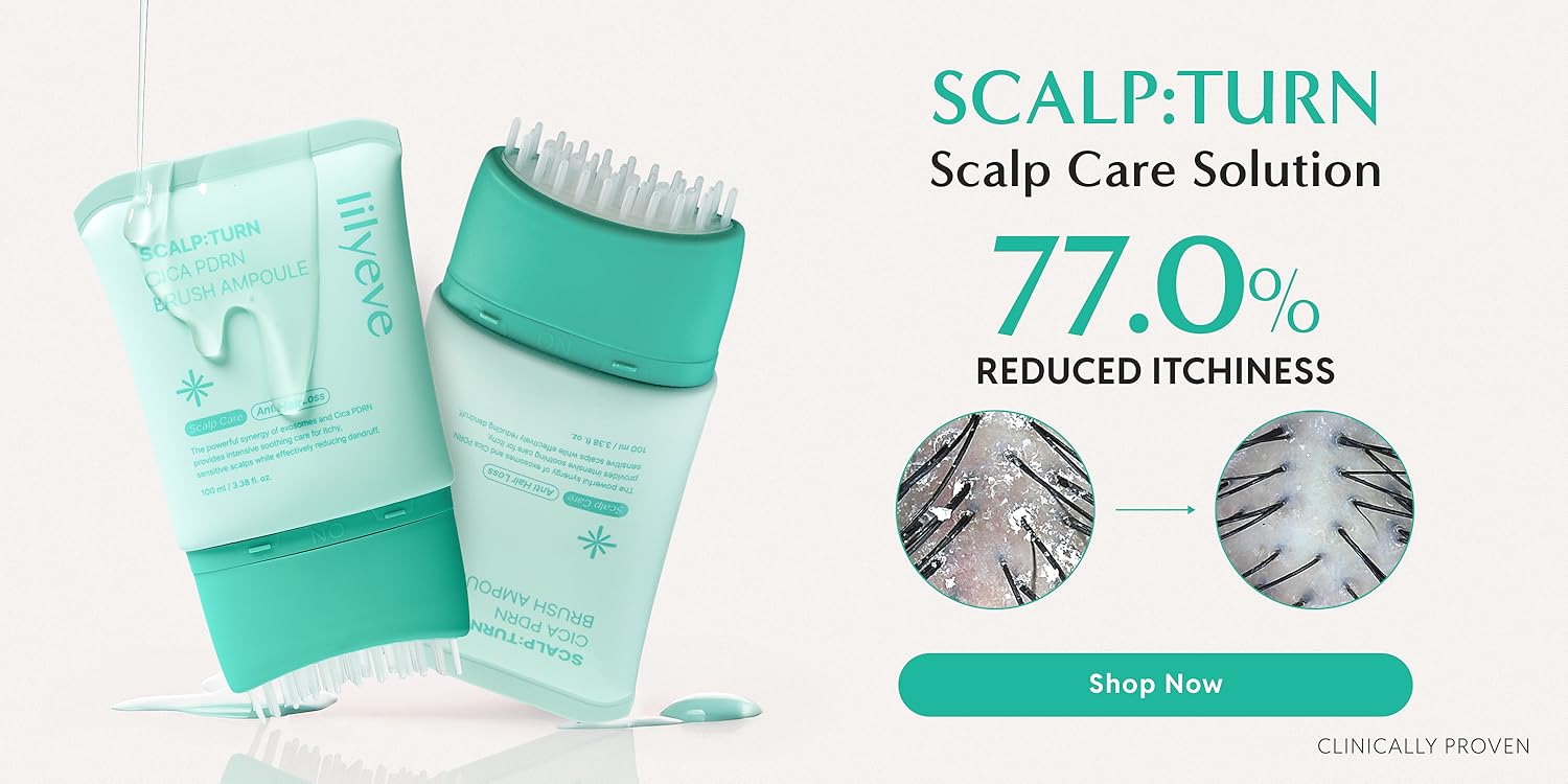 Lilyeve ScalpturN CICA PDRN Brush Ampoule — Soothing Scalp Repair & Anti-Hair Fall Treatment