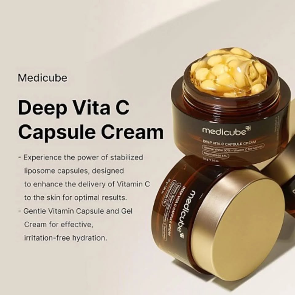 Medicube Deep Vita C Capsule Cream — Triple Vitamin C Brightening & Anti-Aging Moisturizer