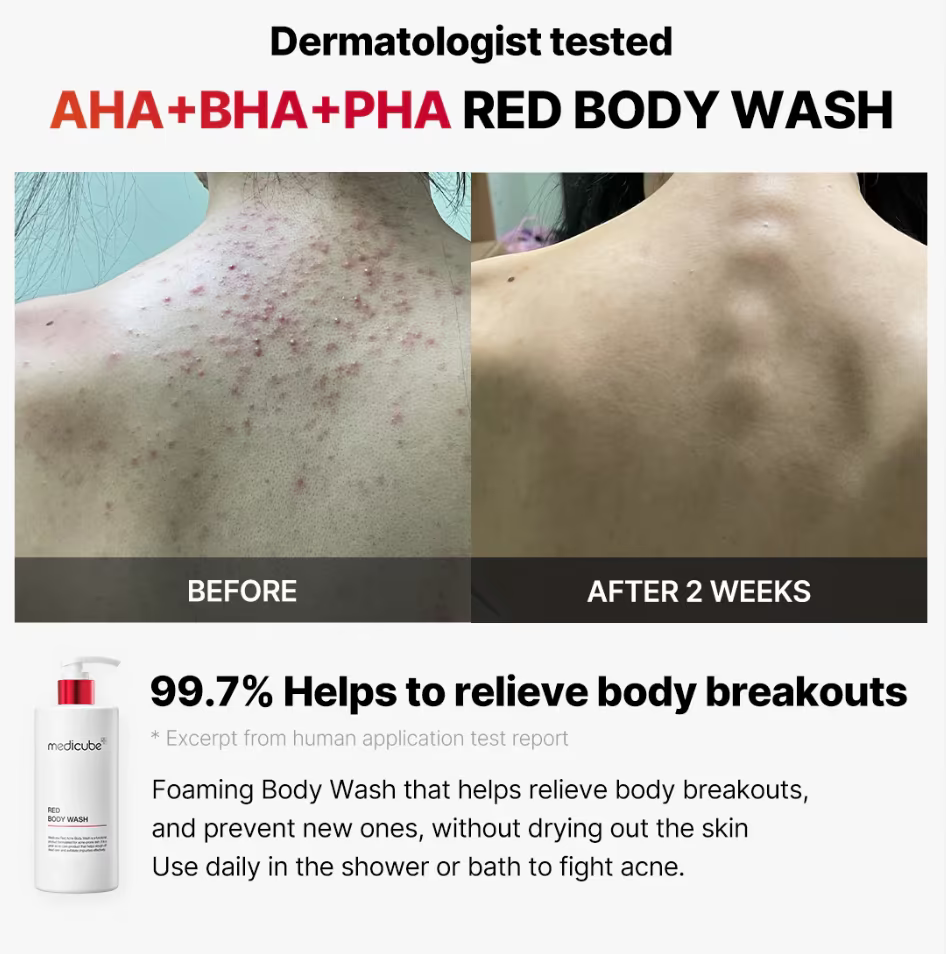 Medicube Red Body Wash — Clarifying & Soothing Body Cleanser for Smooth, Healthy Skin