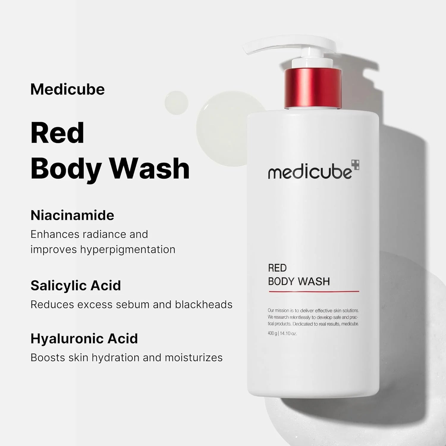 Medicube Red Body Wash — Clarifying & Soothing Body Cleanser for Smooth, Healthy Skin