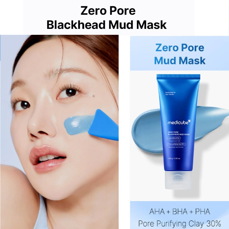 Medicube Zero Pore Blackhead Mud Mask — AHA + BHA + PHA Deep Pore Purifying Clay Mask