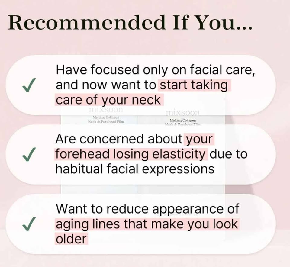 Mixsoon Melting Collagen Neck & Forehead Film — Firming & Wrinkle-Smoothing Collagen Treatment