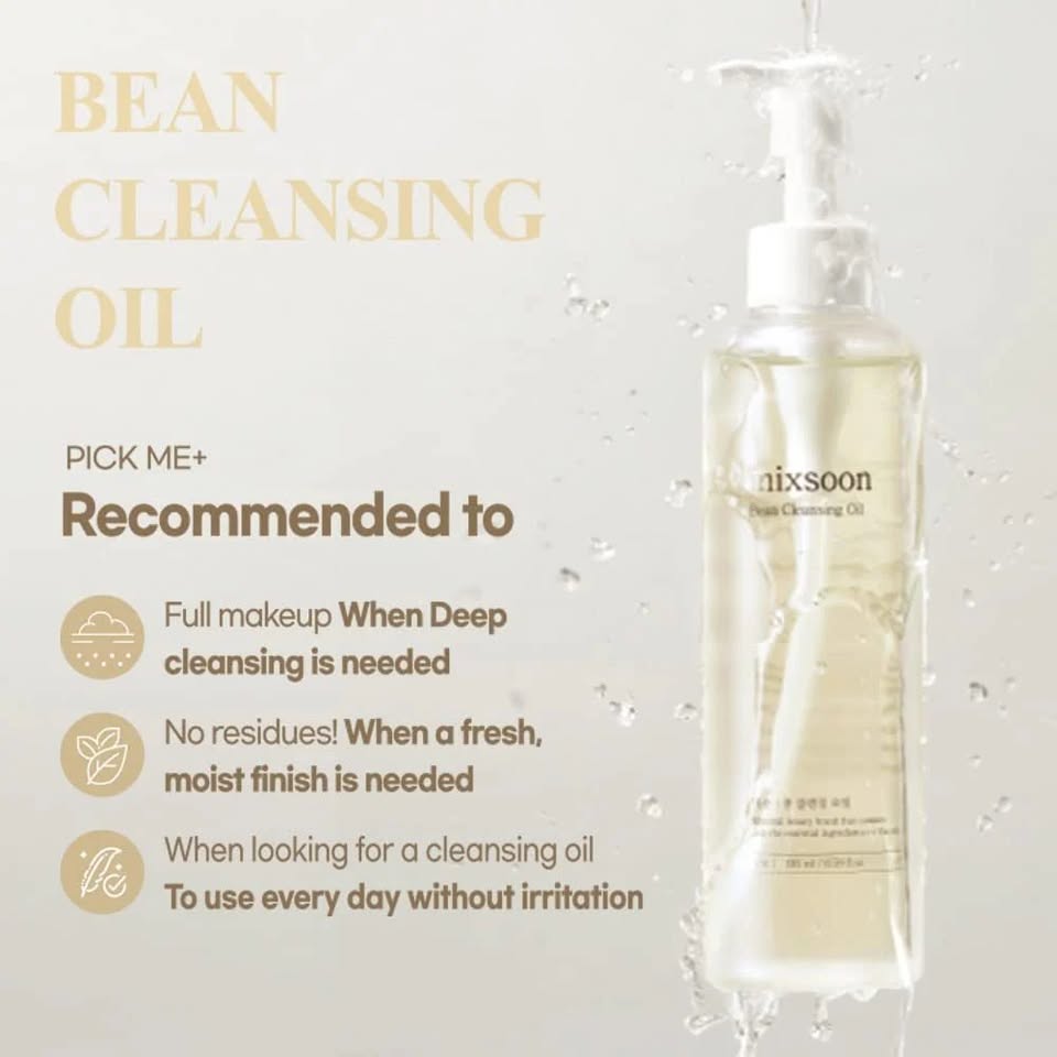 Mixsoon Bean Cleansing Oil — Deep Cleansing & Moisturizing Makeup Remover