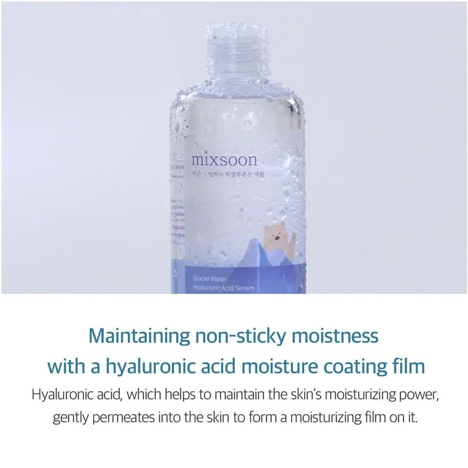 Mixsoon Glacier Water Hyaluronic Acid Serum — Deep Hydration Serum for Plump, Dewy Skin