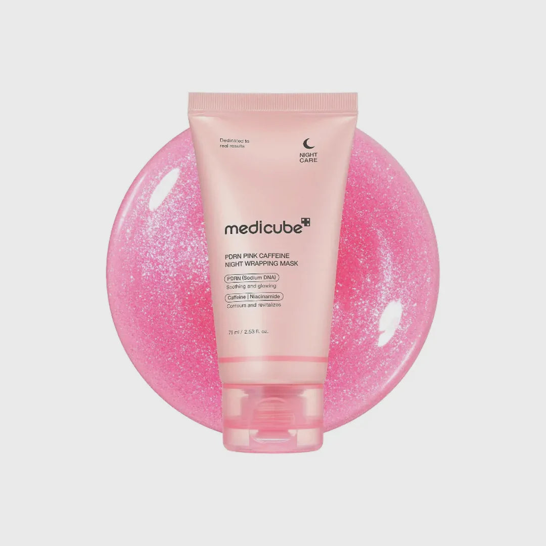 Medicube PDRN Pink Caffeine Night Wrapping Mask — Overnight Firming, Brightening & Repair Mask