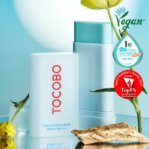 TOCOBO Cotton Soft Sun Stick SPF50+ PA++++ — Matte & Lightweight Sunscreen Stick