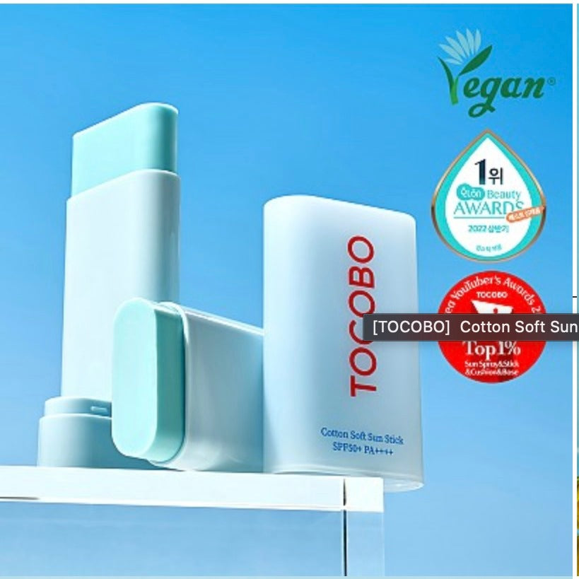 TOCOBO Cotton Soft Sun Stick SPF50+ PA++++ — Matte & Lightweight Sunscreen Stick