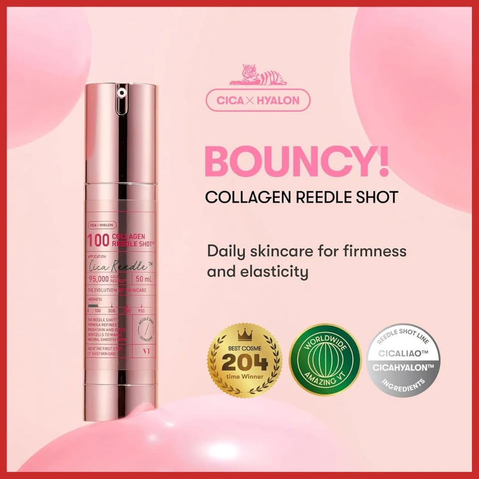 VT CICA Collagen Reedle Shot 100 — Firming Booster Serum for Elastic, Smooth Skin
