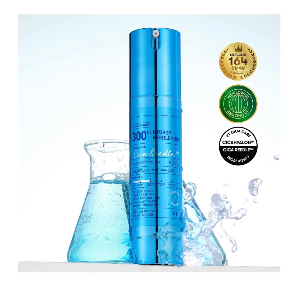 VT HYDROP Reedle Shot Line — Intense Hydration Boosters for Dry, Dehydrated Skin